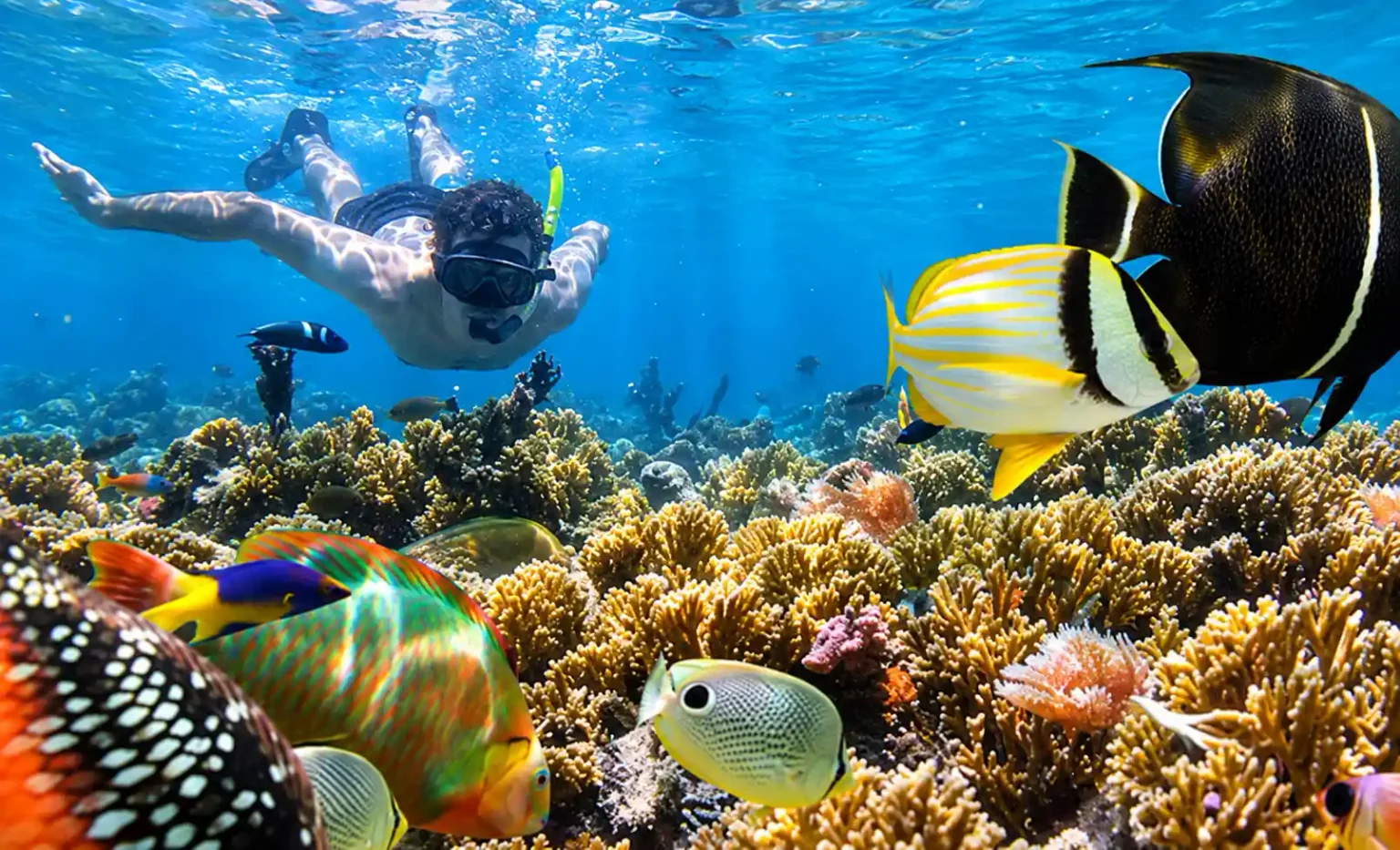 Blue Lagoon snorkeling area in Bali
